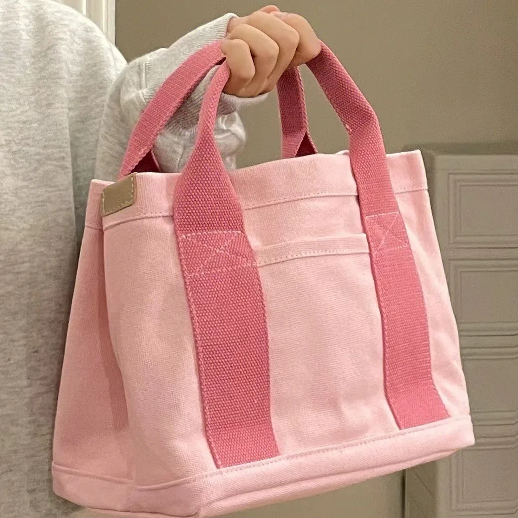 Women Niche Canvas Tote Bag 2026 Early Autumn New Multi‑layer Crossbody Bag Simple Casual Lunch Handbag for Ladies
