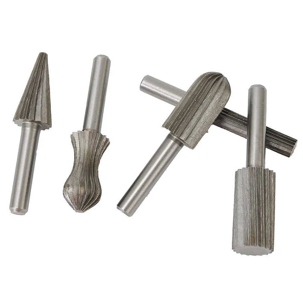 6 Pcs/set 6mm Mills Carbide Burr Bit Engraving Rotary Cutter Files Carbide End Mills Cutter Drill Bit 6 Pcs/set