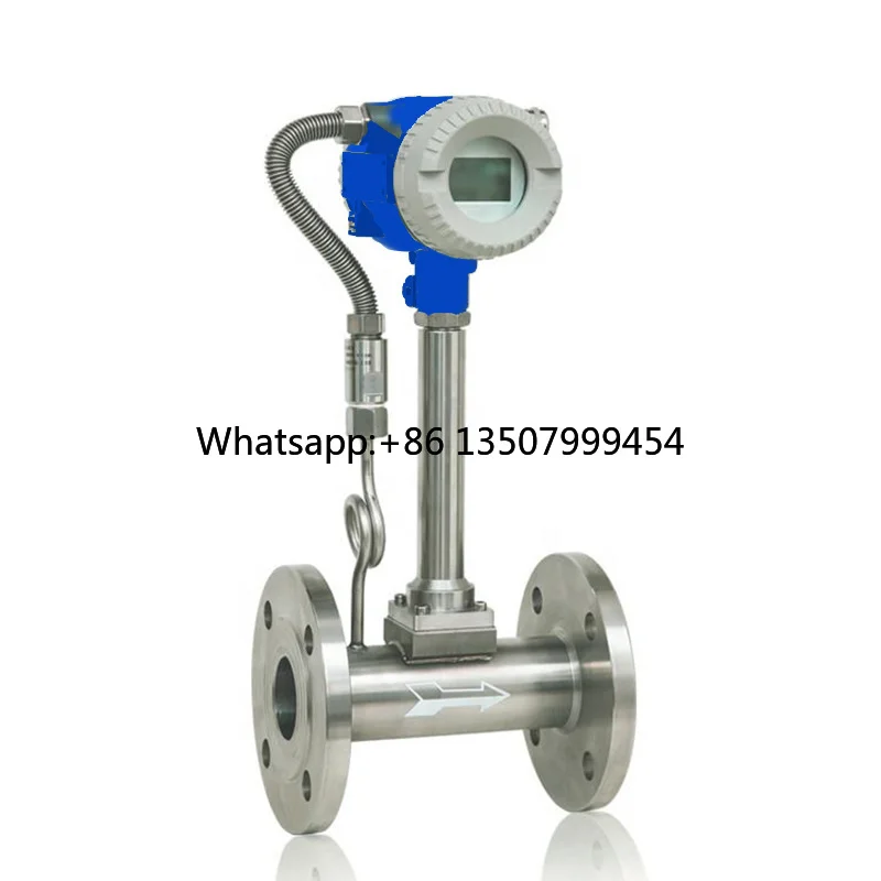 High Precision Intelligent Vortex Flowmeter Flange Gas Liquid Metering OEM Supported High Temperature Resistance Water Air Oil