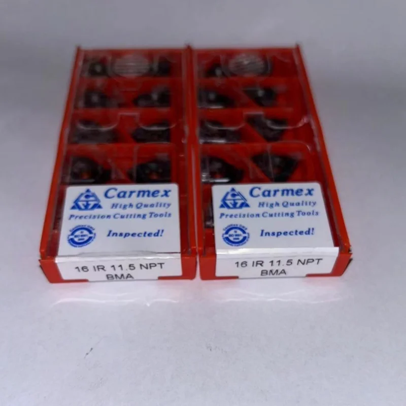 

Carmex 16IR 8NPT BMA 16IR11.5NPT BMA 16IR 14NPT BMA 16IR 18NPT BMA Threaded blade carbide inserts Cutting Tools 10Pcs