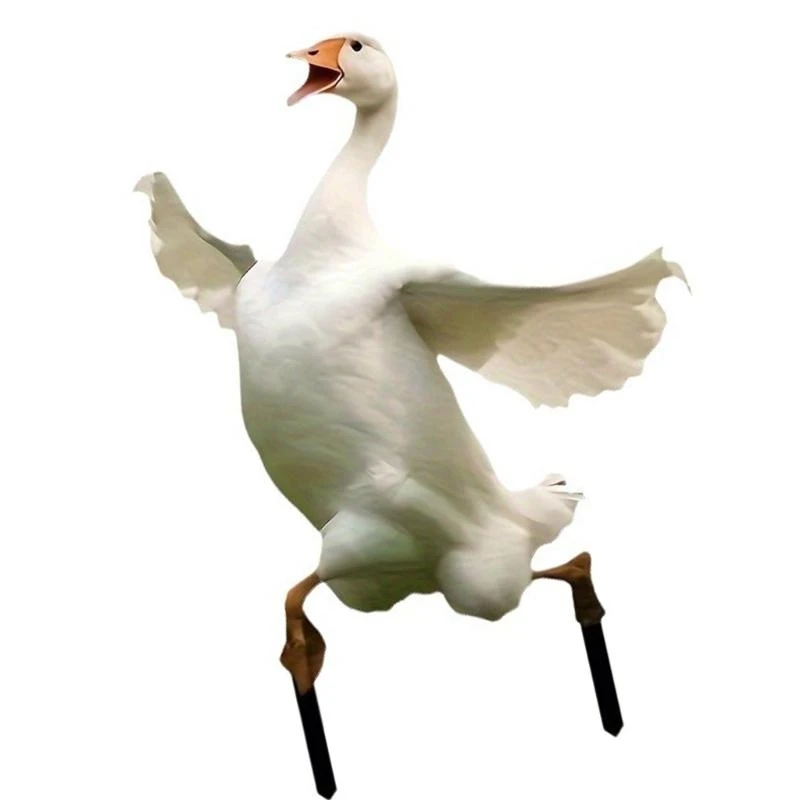 

652F Functional Geese Garden Stakes Geese Figurines Acrylic Garden Stakes for Festival Decoration in Outdoor Spaces