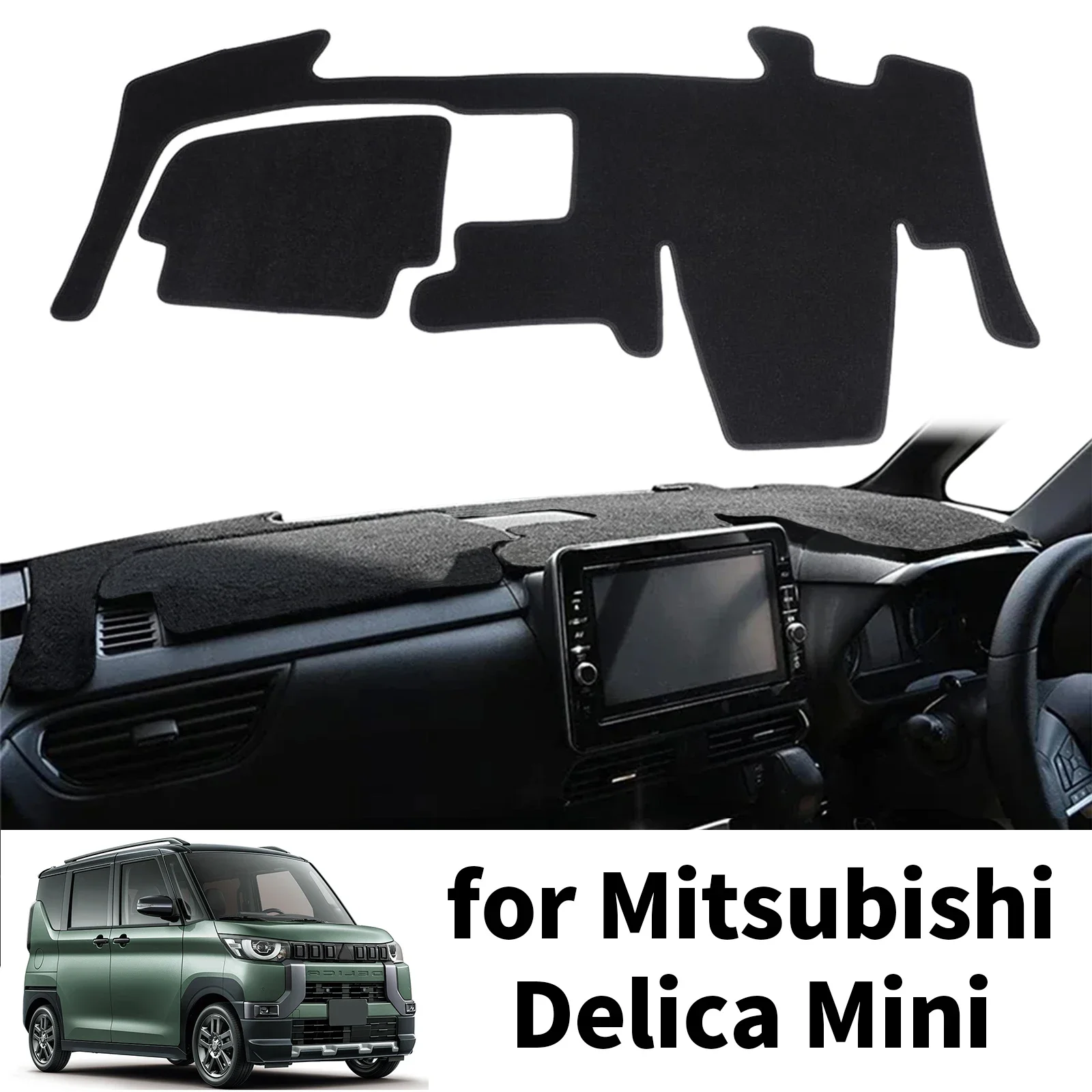 

For Mitsubishi Delica Mini Car Dashboard Cover Pad Accessories Dashmat Dash Mat Anti-Slip Sunshade Protective Carpet