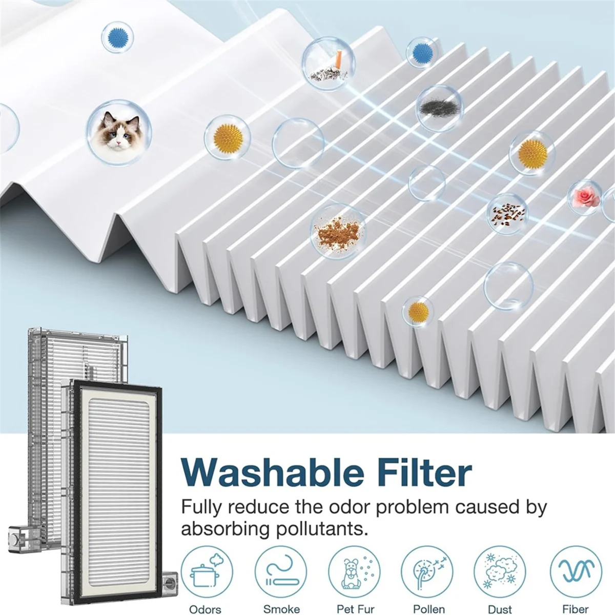 للمكنسة الكهربائية الروبوتية Eufy X8 Pro، ملحقات X8 Pro، فرشاة جانبية رئيسية، فلتر Hepa، أكياس غبار من القماش