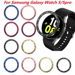 Metal Bezel for Samsung Galaxy Watch 5/5pro 40mm 44mm 45mm Smartwatch Cover Sport Adhesive Case Bumper Ring Watch Accessories