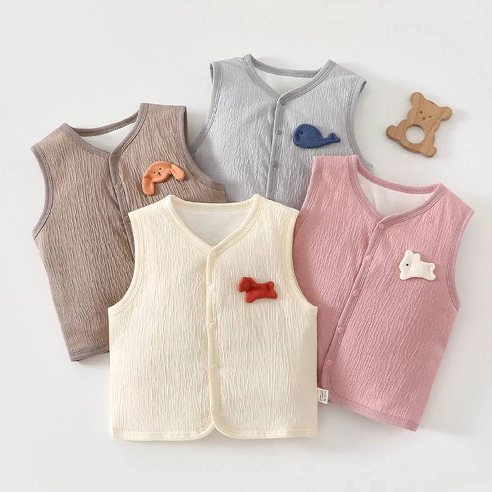 My First Halloween Baby Girl Vest Quilted Warm Autumn Winter Baby Boutique Clothing Boy Outerwear Waistcoat Infant Tops