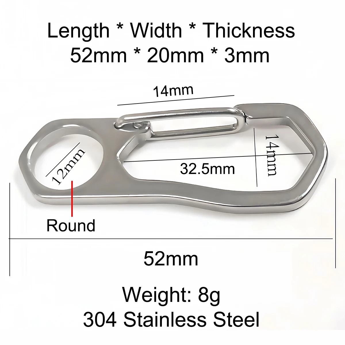 Picture 4: 1-3PCS Stainless Steel Keychain Carabiner Lobster Clasp Buckle Outdoor Camping Spring Snap Hooks Dog Chain Key Chain Tool Clips