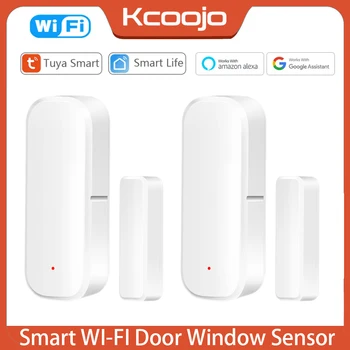 Tuya Smart Home WIFI sensore per porte e finestre allarme di protezione di sicurezza sistema di rilevamento chiuso aperto Smart Life APP compatibile Alexa
