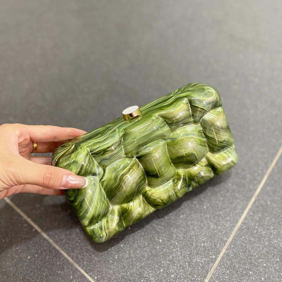 

Акриловая коробка ярких цветов, маленький клатч, модная новая сумка через плечо с цепочками для женщин, повседневные вечерние сумки с жемчужной цепочкой femme