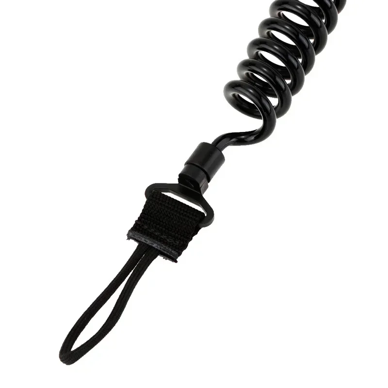 Tactical Anti-lost Elastic Lanyard Rope Spring Safety Strap Rope For Key Ring Chain Flashlight Hunting Airsoft Accessories Gear