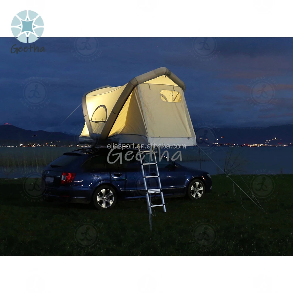 

Ejia Portable Inflatable Rooftop Inflatable Tent Provides Spacious Interior Truck Bed Gentle Tent