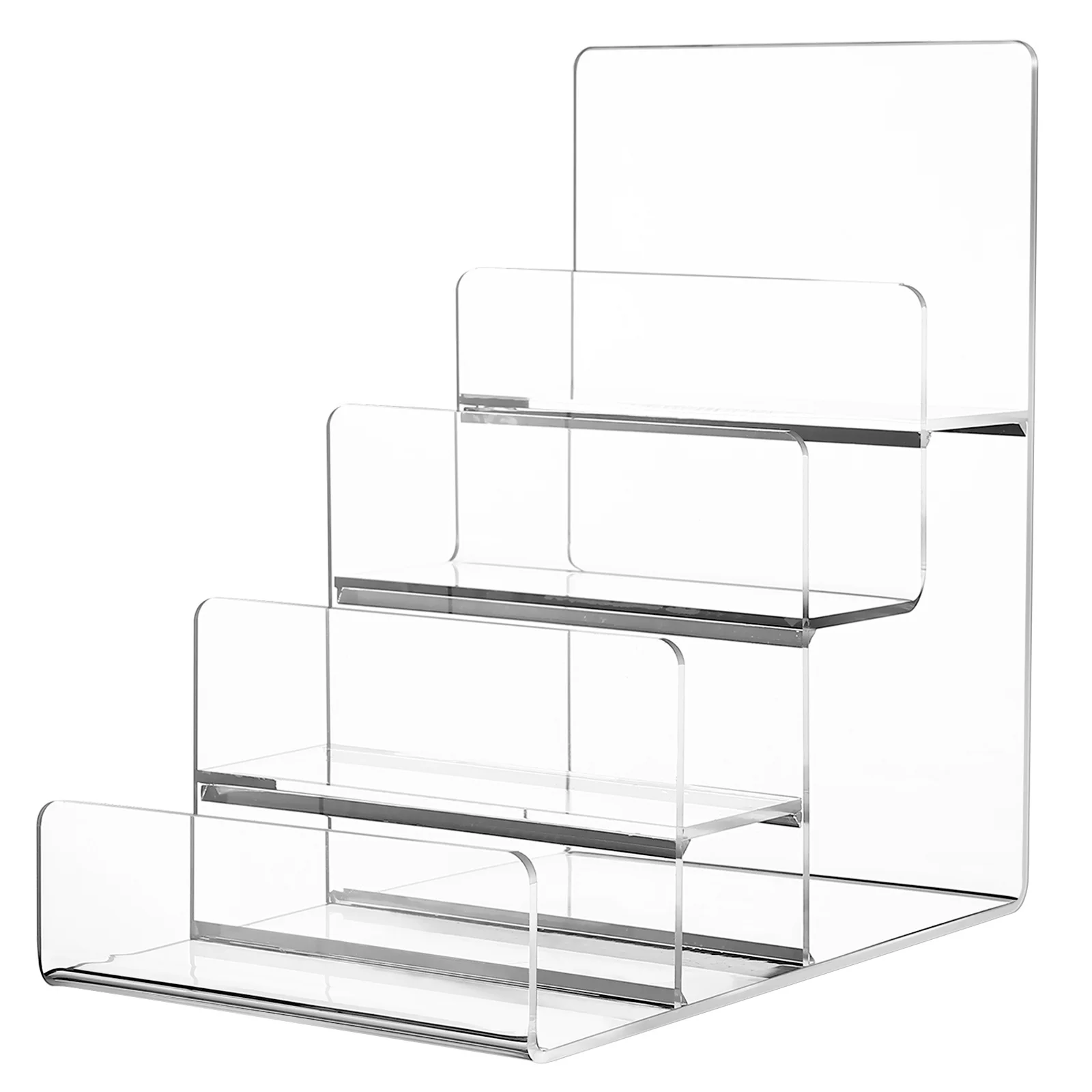 

Clear Acrylic Wallet Holder Four Layers Storage Rack Desktop Display Organizer Purse Sunglasses Jewelry Accessories Display