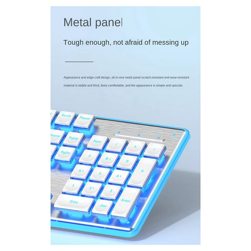 Teclado mecânico com fio com mouse led teclado silencioso teclado para jogos à prova d'água para esportes eletrônicos e uso de escritório