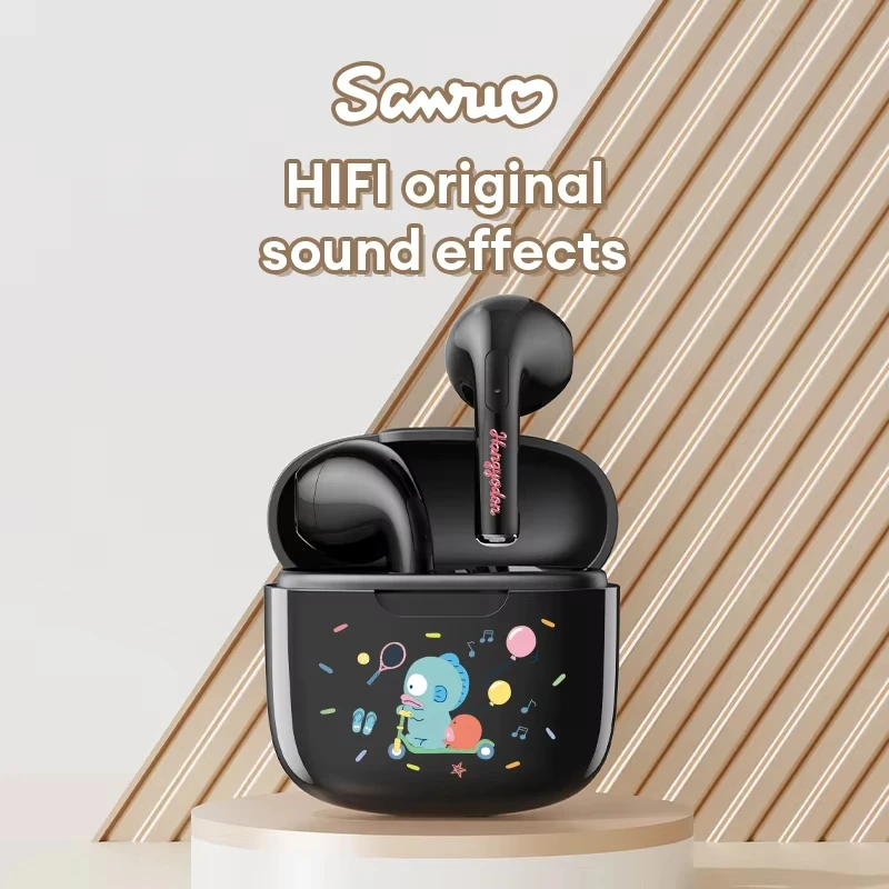 Sanurgente-Écouteurs sans fil Bluetooth My Melody, écouteurs mignons, son stéréo HIFI, casque Hello Kitty, pompon Purin Melody, BL22B