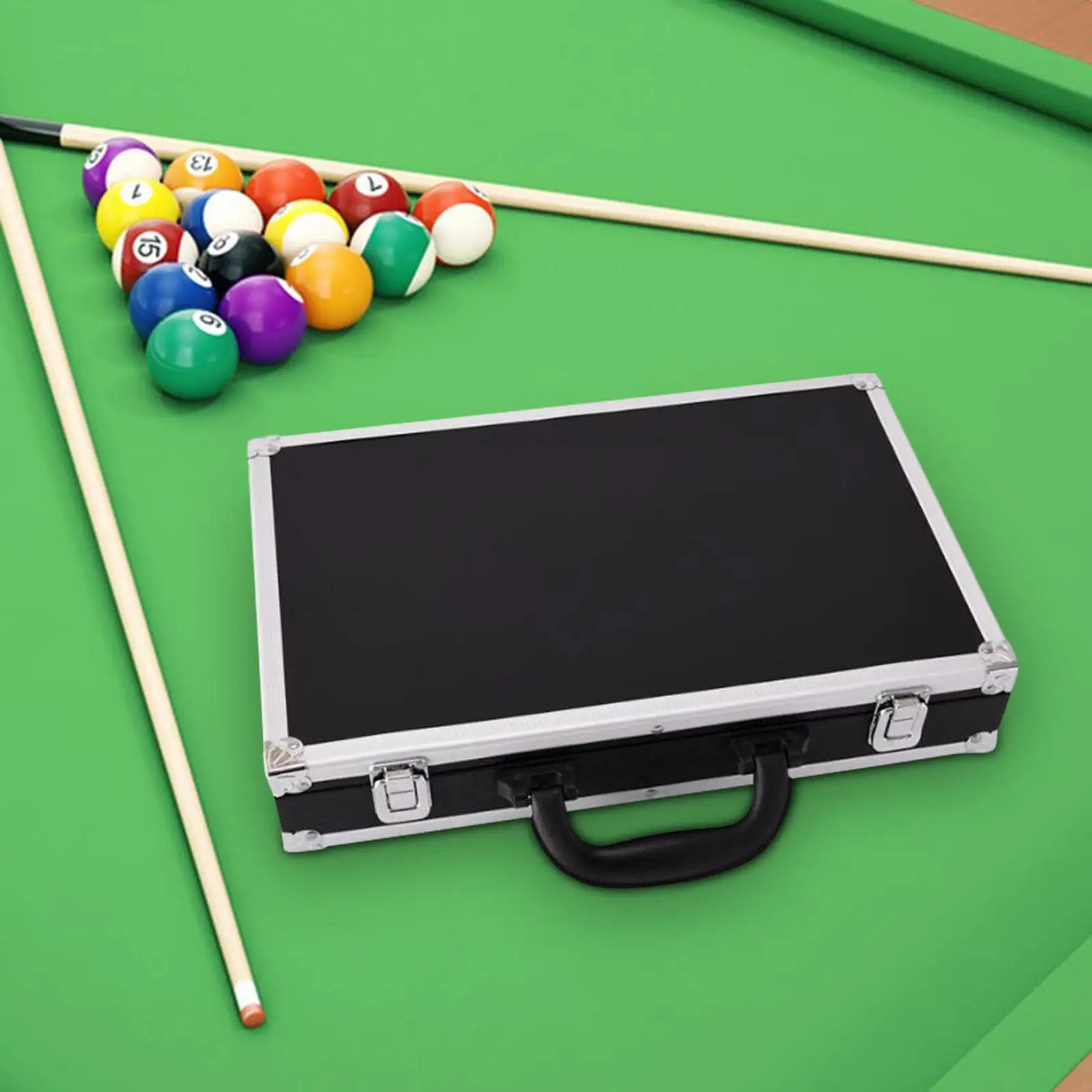 Billiard Balls Storage Box Equipment with Carry Handle Container Holds 22 Balls for Traveling Sports Enthusiasts Outdoor Indoor