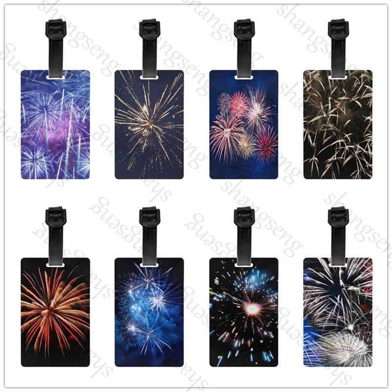 

1pcs Security Luggage Tag PVC Suitcase Label Business Card Holder/Travel Document Label firework