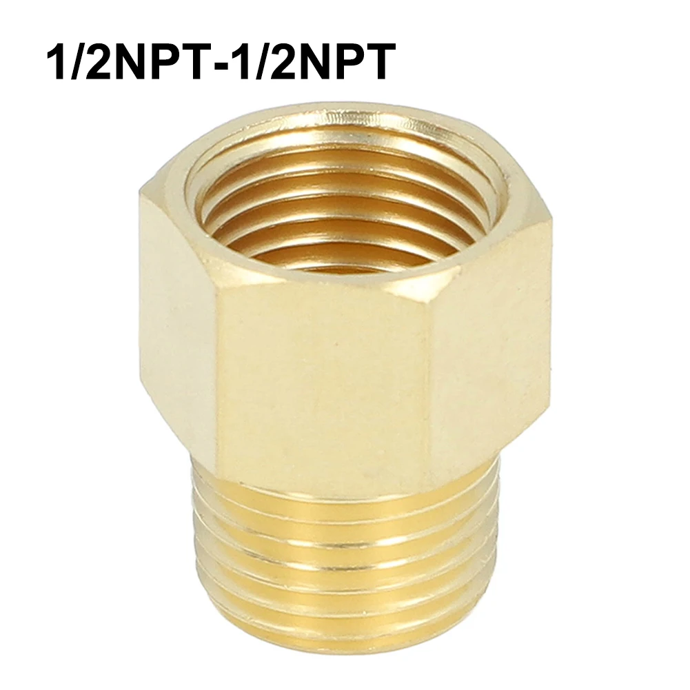 1pc Female To Male Thread Brass Socket Pipe Fitting Coupler For Plumbing Work Shop Equipment Air Tools Pipe Fitting Coupler