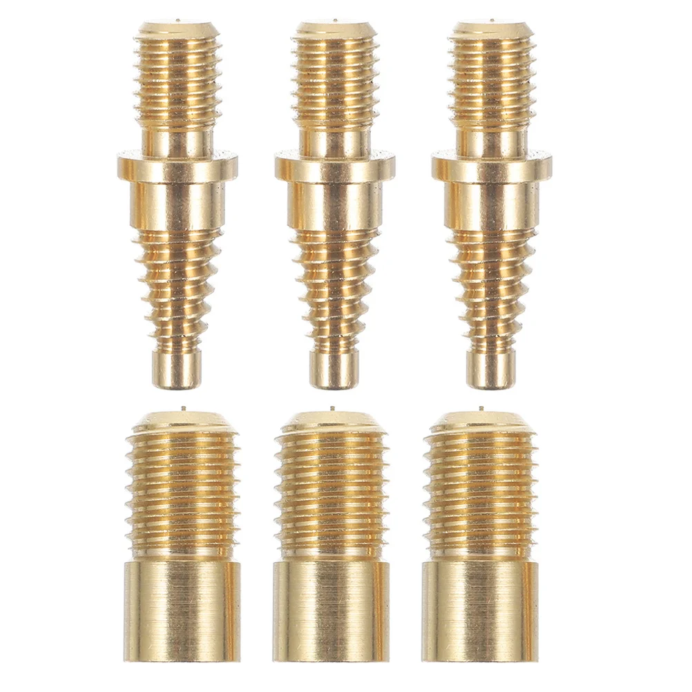 3Sets Billiard Cue Extension Joint Interface Heavy Duty Copper Screw for Precision Pool Cue Connecting Hardware Components