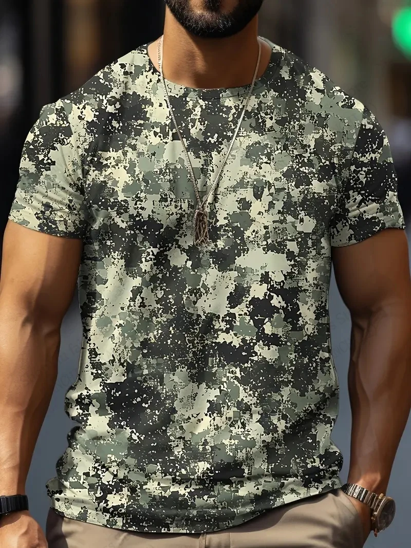 Men's Tactical Camo Camouflage 3d Print T-shirt Men Women Fashion Short Sleeve Tshirt Kids Tops Tees Men Clothing Outdoor Sports - view 3