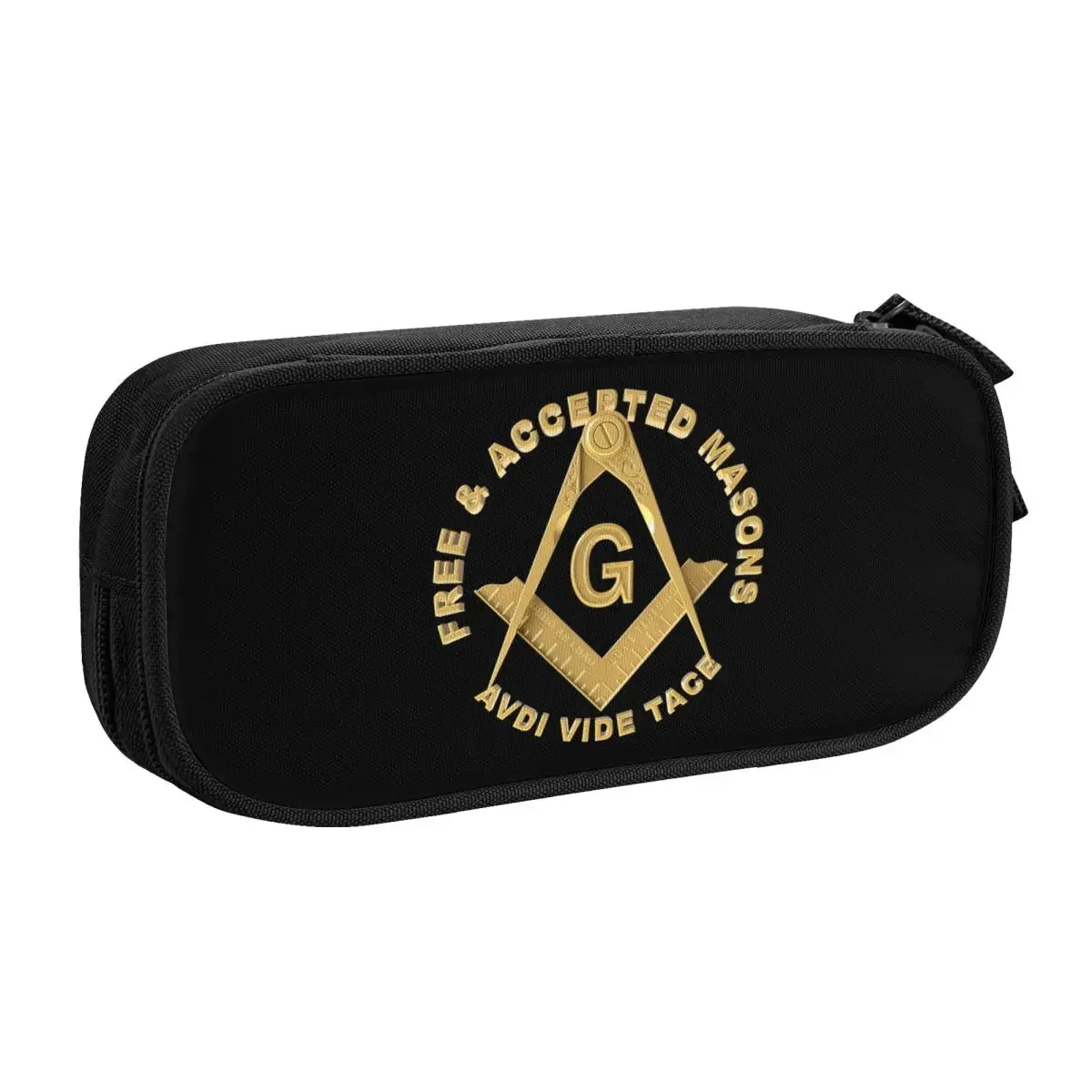 Customized Masons Masonic Freemason Cute Pencil Cases Boys Gilrs Large Capacity Mason Freemasonry Pencil Box Students Stationery