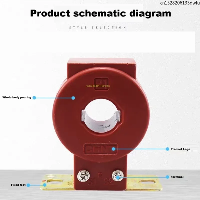 CHINT LMZJ1-0.5 Current Transformer 0.5 Grade Red Copper Wire Round Square Hole CT Connector