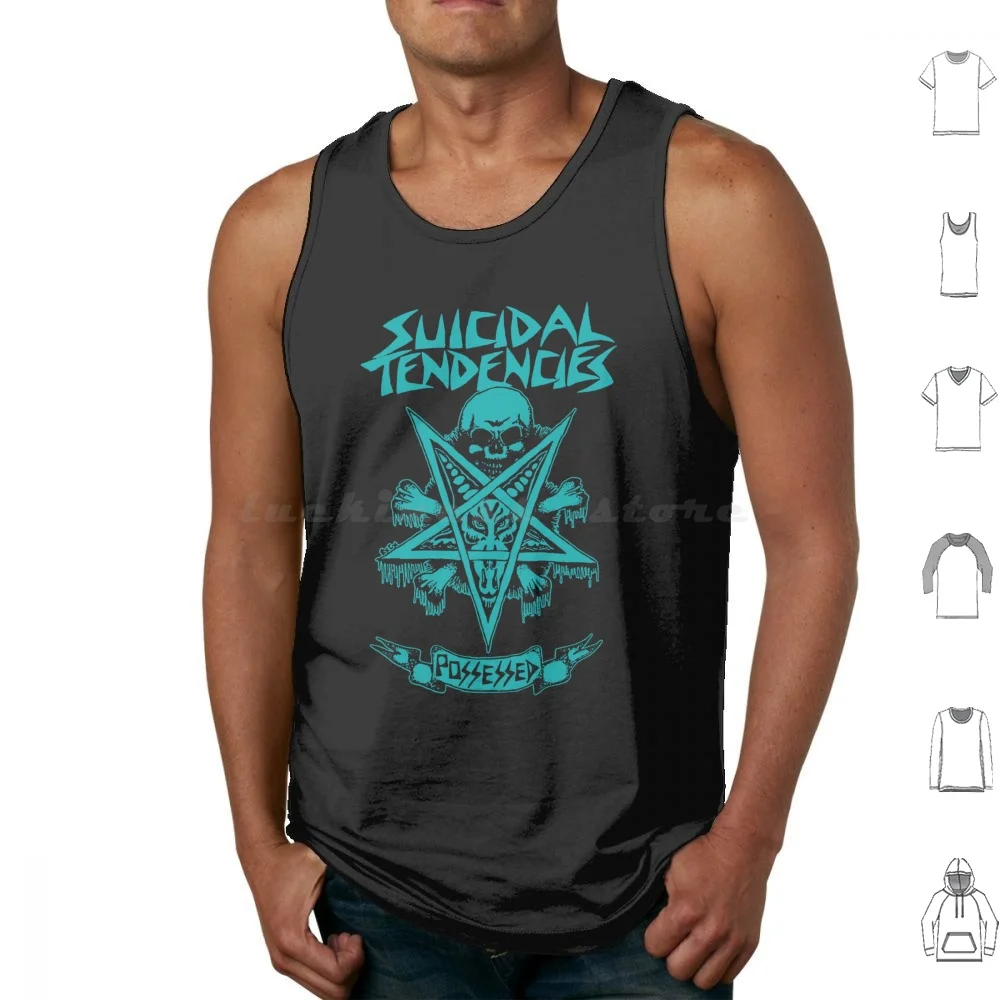 Suicidal Tendencies Tank Tops Vest Sleeveless Burzum Solstafir Black Metal Band Death Metal Band Emperor Kreator Napalm