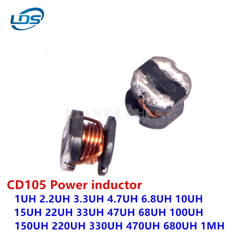 20PCS SMD Power Inductors CD105 1UH 2.2UH 3.3UH 4.7UH 6.8UH 10UH 15UH 22UH 33UH 47UH 68UH 100UH 220UH 330UH 470UH 680UH 1MH