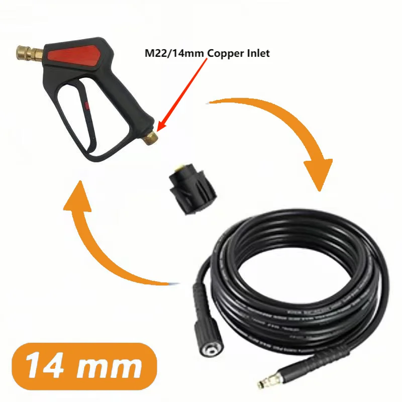 Swivel Inlet 4000 PSI High Pressure Spray Gun With Quick  Adapter Connect Color Nozzle Kit For Karcher/Nilfisk/Bosch Car Wash