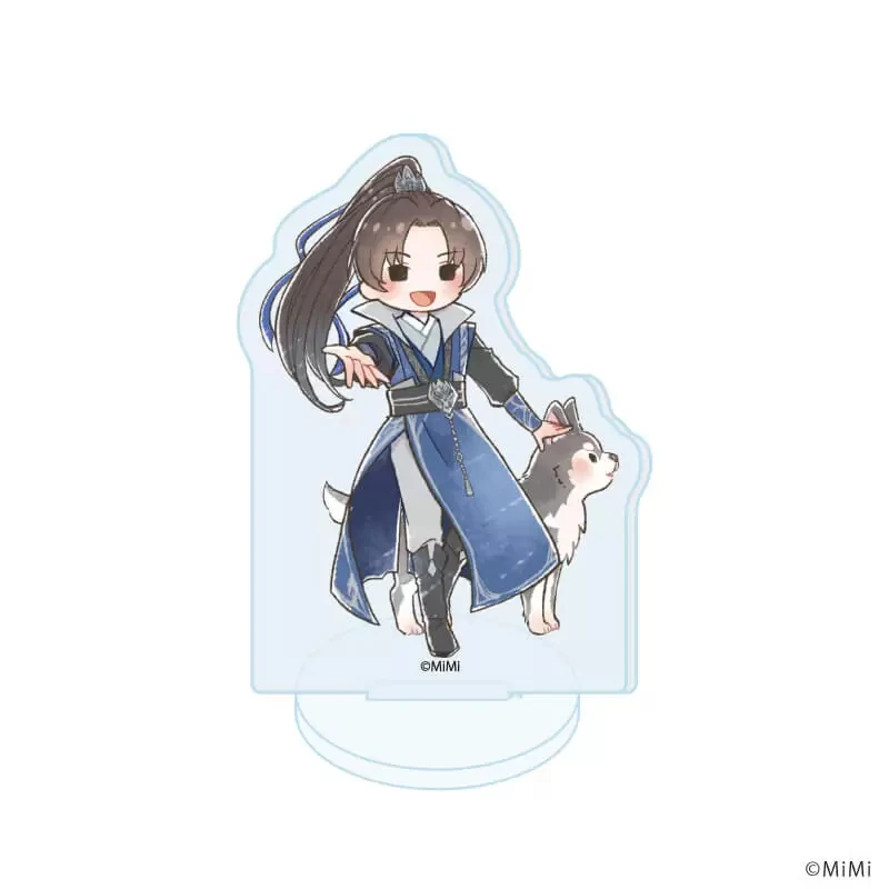 10 سنتيمتر رجل هزلي Erha وله القط الأبيض ماستر صغير لطيف الاكريليك الشكل النساء مو ران تشو وانينغ جمع حلية