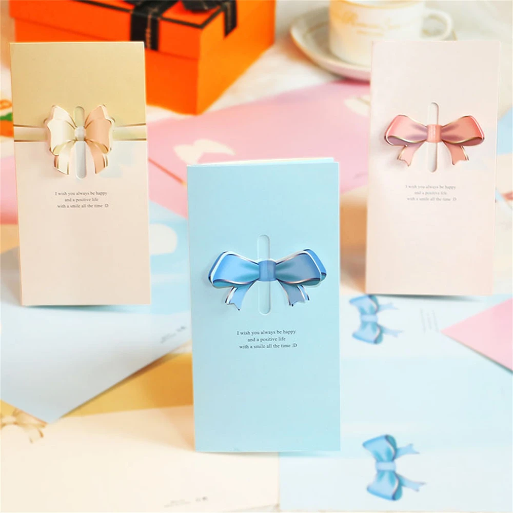 Blessing Greeting Cards, Wedding, Christmas, Birthday, Business Invitation, Folding Message Card, Thank You Card, 50Pcs