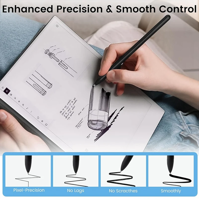 Notezable 2 puntas de bolígrafo, paquete de 3 puntas de rotulador de repuesto de metal para lápiz óptico Notável 1/2, puntas de bolígrafo con herramienta