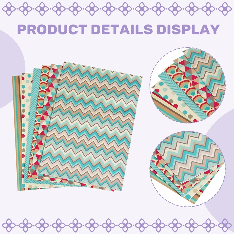 Wrapping Paper Sheets,For Christmas Birthday Party Wrapping Paper Set 6 Pcs Gift Wrap Papers,Present Gift Wrapping Paper