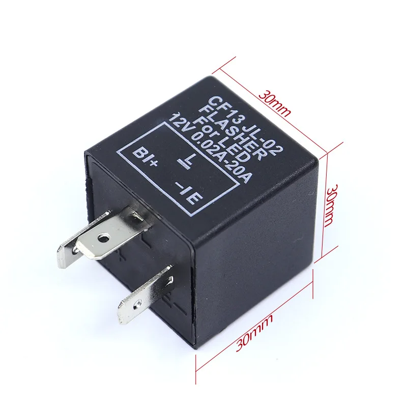 12V 3-Pin  CF-13 EP34 CF13JL-02 Electronic Car Flasher Relay to Fix LED Light Turn Signal Hyper Flash Blinking Light Accessories