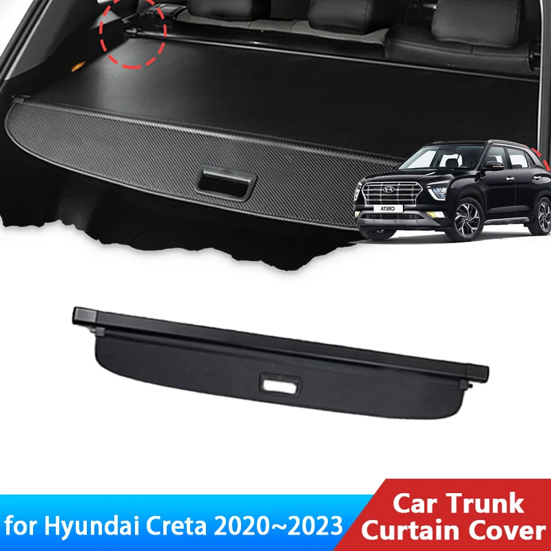 

For Hyundai Creta ix25 Cantus SU2 2020 2021 2022 2023 2024 Accessorie Trunk Cargo Mat Rear Curtain Retractable Anti-peeping Part