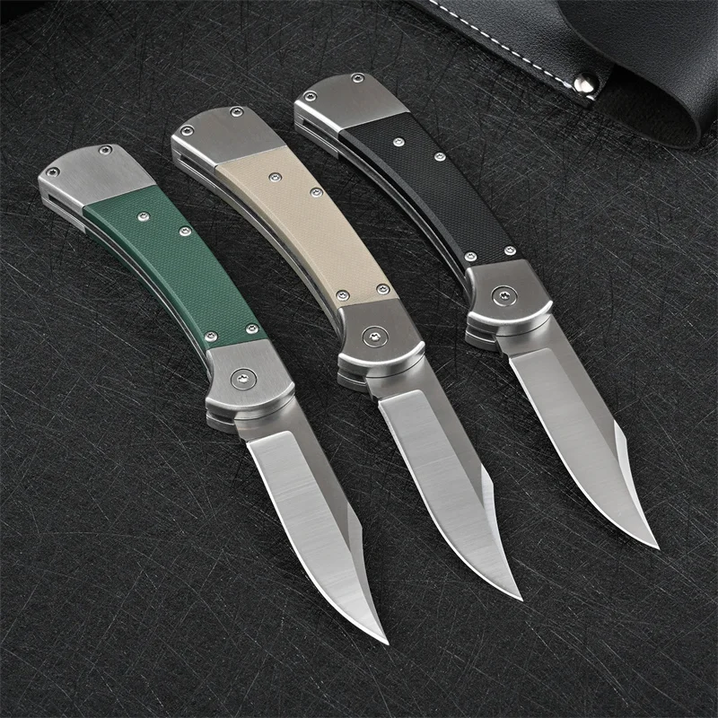 سكين التخييم القابل للطي ، شفرة D2 ، مقبض G10 ، رأس فولاذية ، جيب البقاء على قيد الحياة ، في الهواء الطلق ، الصيد ، الصيد ، EDC ، التكتيكي