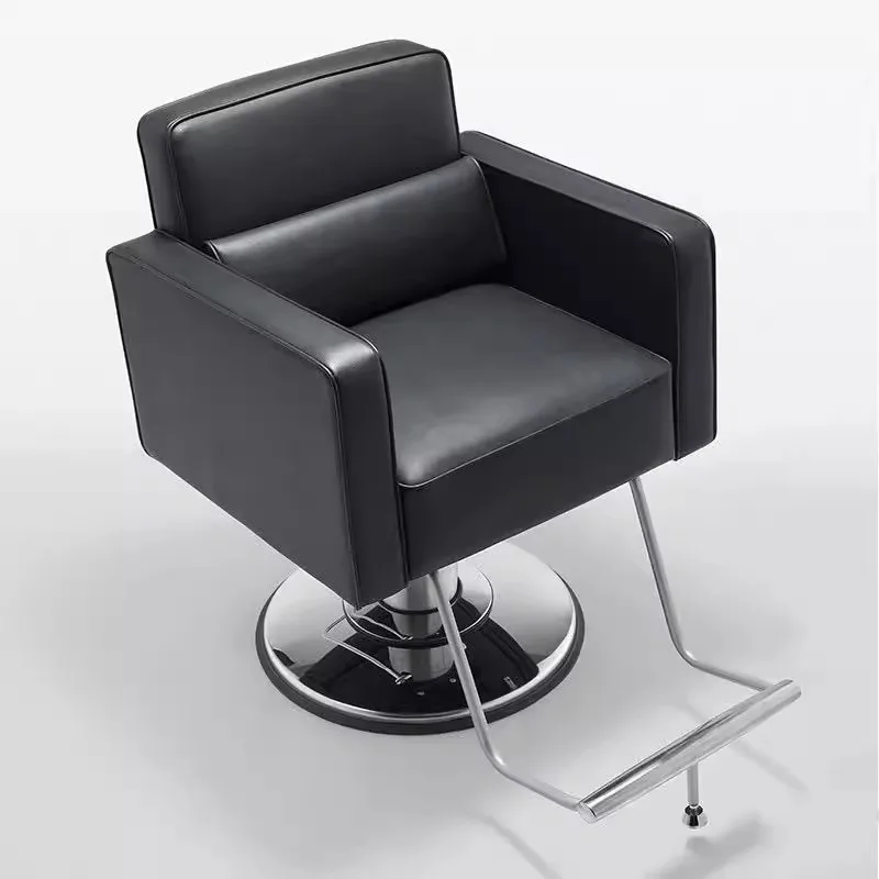 Space Saving Fashion Barber Chair Rotating Vintage Salon Chair Comfortable Multifunctional Poltrona Barbiere Salon Furniture