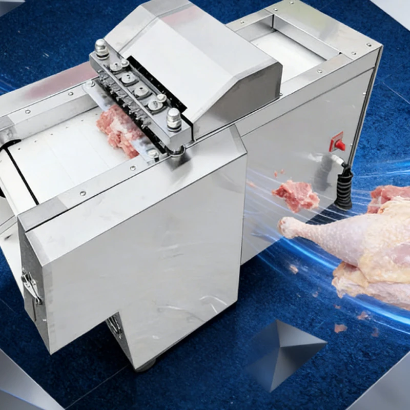 Frozen Meat Slicer Machine Chicken Cube Cutter Chicken Steak Cutting Machine Automatic Chopping Machine Meat Dicing Machine