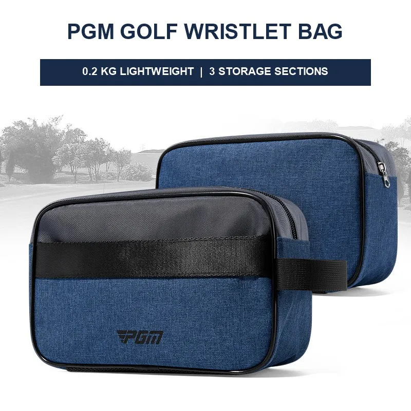 PGM SOB013 Men's Golf Wristlet Bag Water-Resistant Large Capacity Clutch Organizer Travel Pouch
