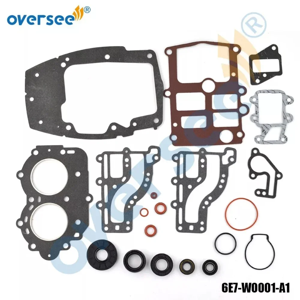 OVERSEE Gasket Kit  For 15HP 2 stroke for Yamaha Parsun Hidea 6E7-W0001-A1 2 Stroke Outboard Engine