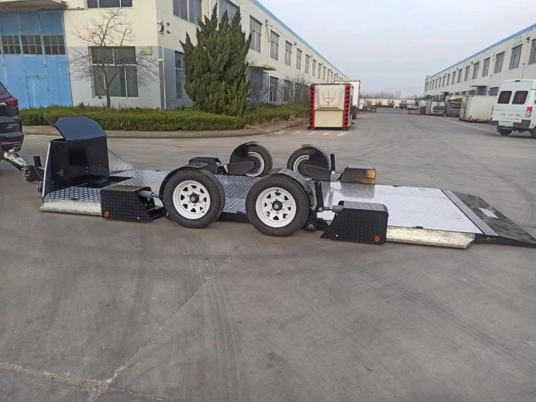 Cars Hauler Small Machine Delivery Hydraulic Lift Racing Car Carrier Folding Tailboard Car Transportation Trailer