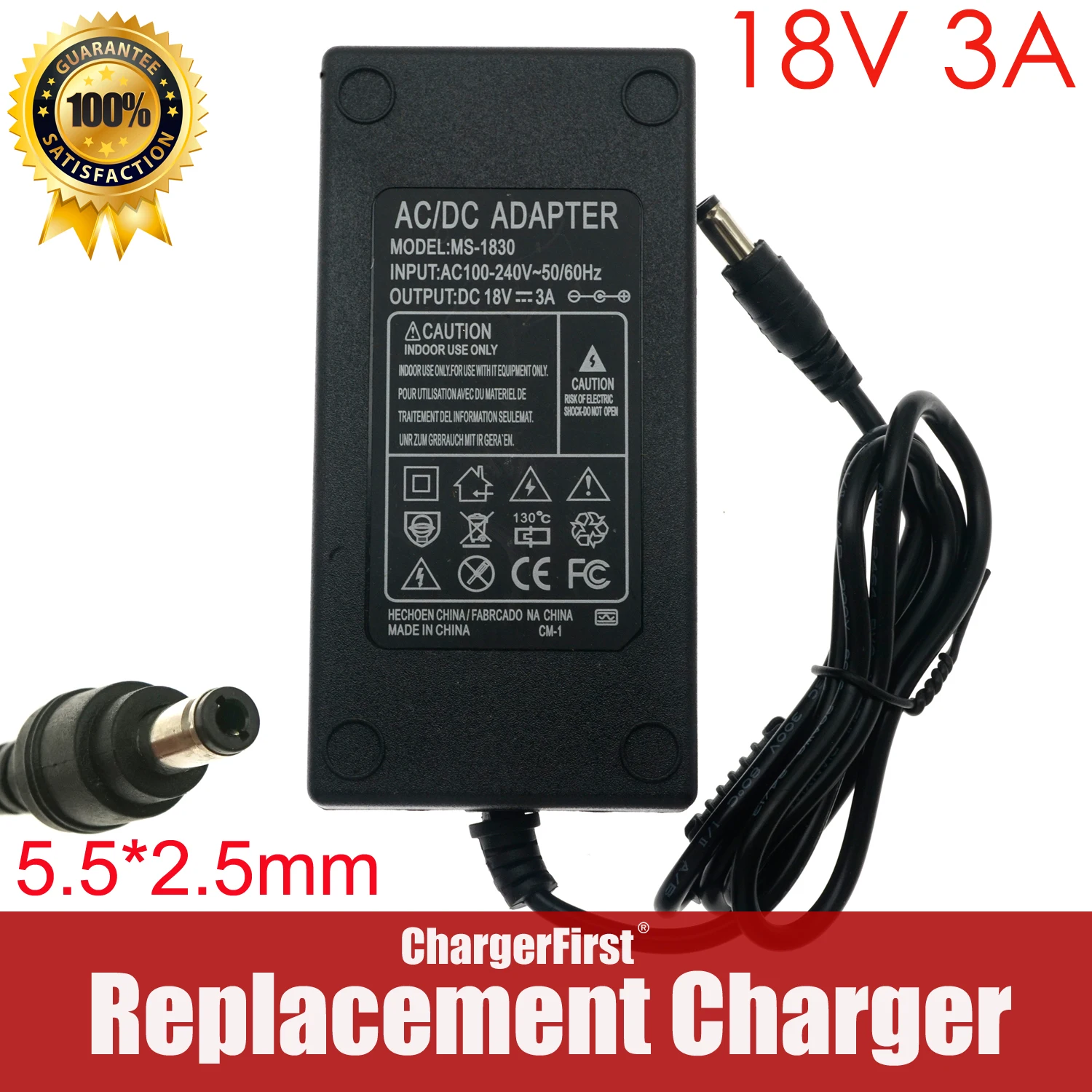 18V 3A 2.8A AC Adapter For Razer Leviathan RC30-012601 Elite Gaming Music SoundBar Speaker RZ05-01260100 R3U1 DYS650-180280W-K
