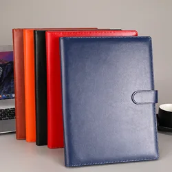 A4 Leather Padfolio Portfolio File Folder Clipboard Document Holder Business Contract Paper Clamp Writing Pad for Office