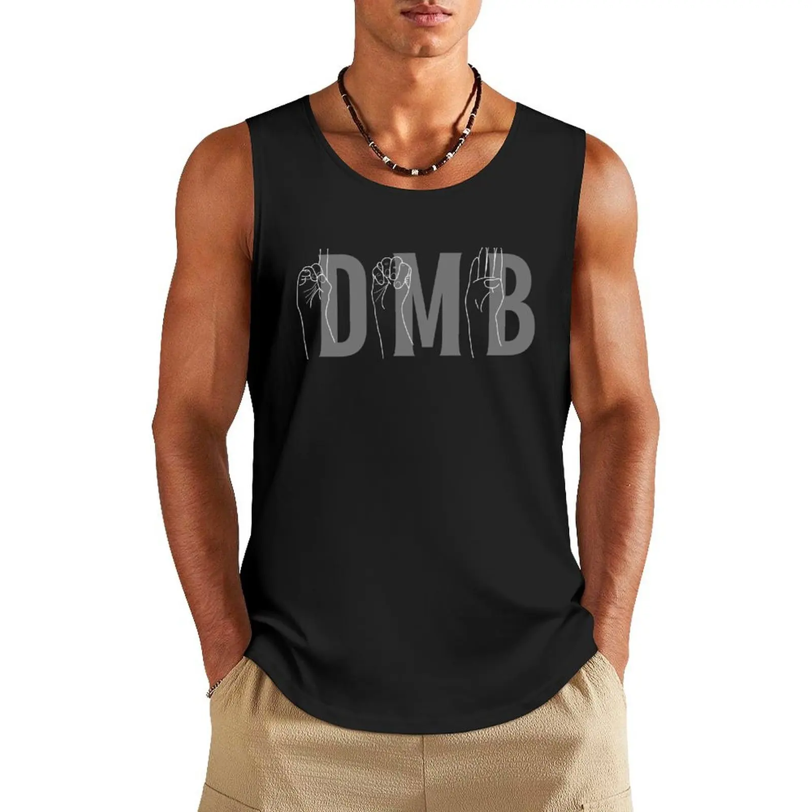 

DMB ASL Unique Dave Matthews Gift DMB Sign Language Fun Dave Matthew Tank Top gym top bodybuilding man