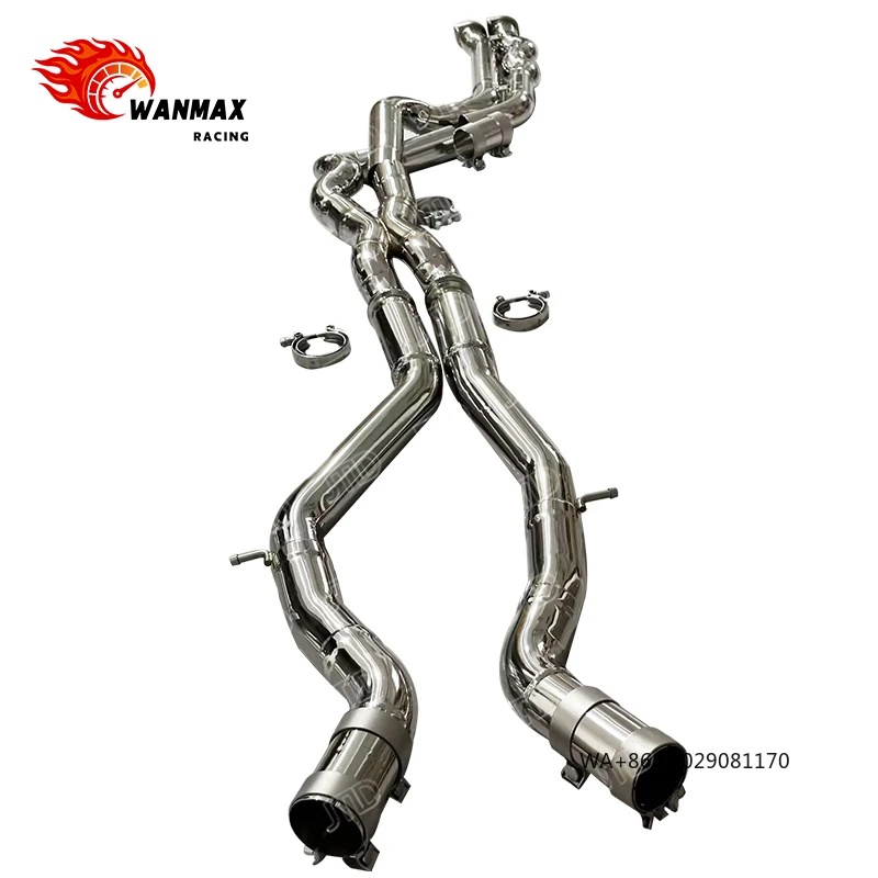 

70mm Factory Stainless Steel Exhaust System for M3 M4 F80 F82 F8X Equal Length Mid-Pipe