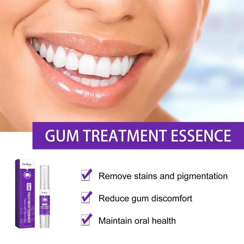 Gum Treatment Essence Pen Purple Whitening Toothpaste Dental Whitening Tartar Removal Tooth Cleaning Effective Teeth Whitener