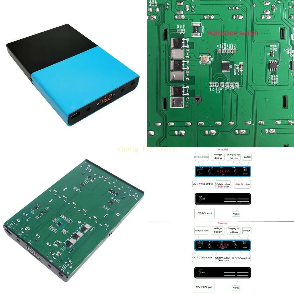

M5TD 12x 18650 Box Box USB Тип 5,5x2,1 мм Fast DIY