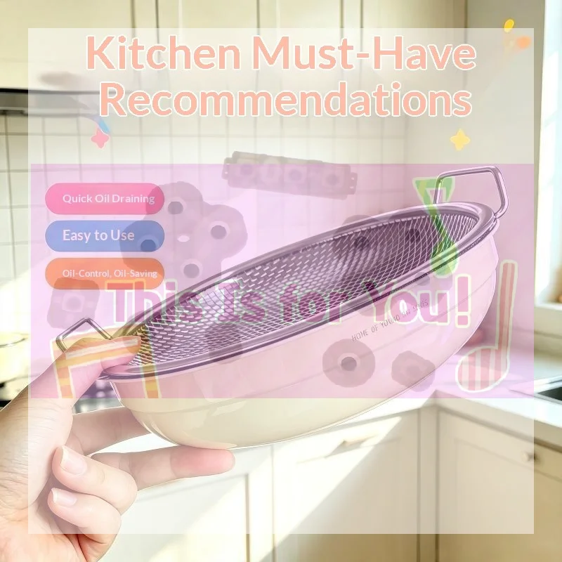 【MA】Heavy Duty Stainless Steel Frying Rack With Tray, Foldable Metal Mesh Basket For Oil Draining, Dishwasher Safe