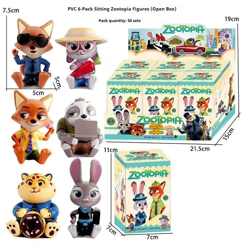 

New Product Disney Zootopia 2 Blind Box Nick Judy Sitting Model Figurine Trendy Desktop Office Ornament Decoration Toys