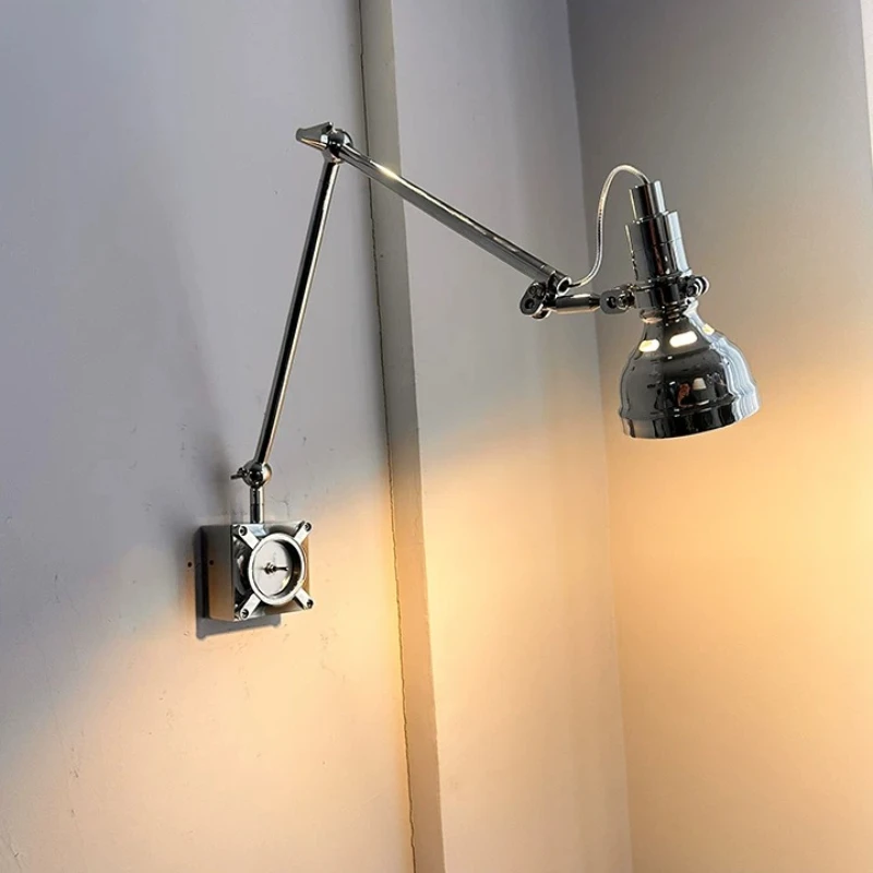 Retro Industrial Style Rocker Arm Wall Lamps Coffee Shop Decoration Bedroom Foyer Extension Multi Angle Adjustment LED Sconces