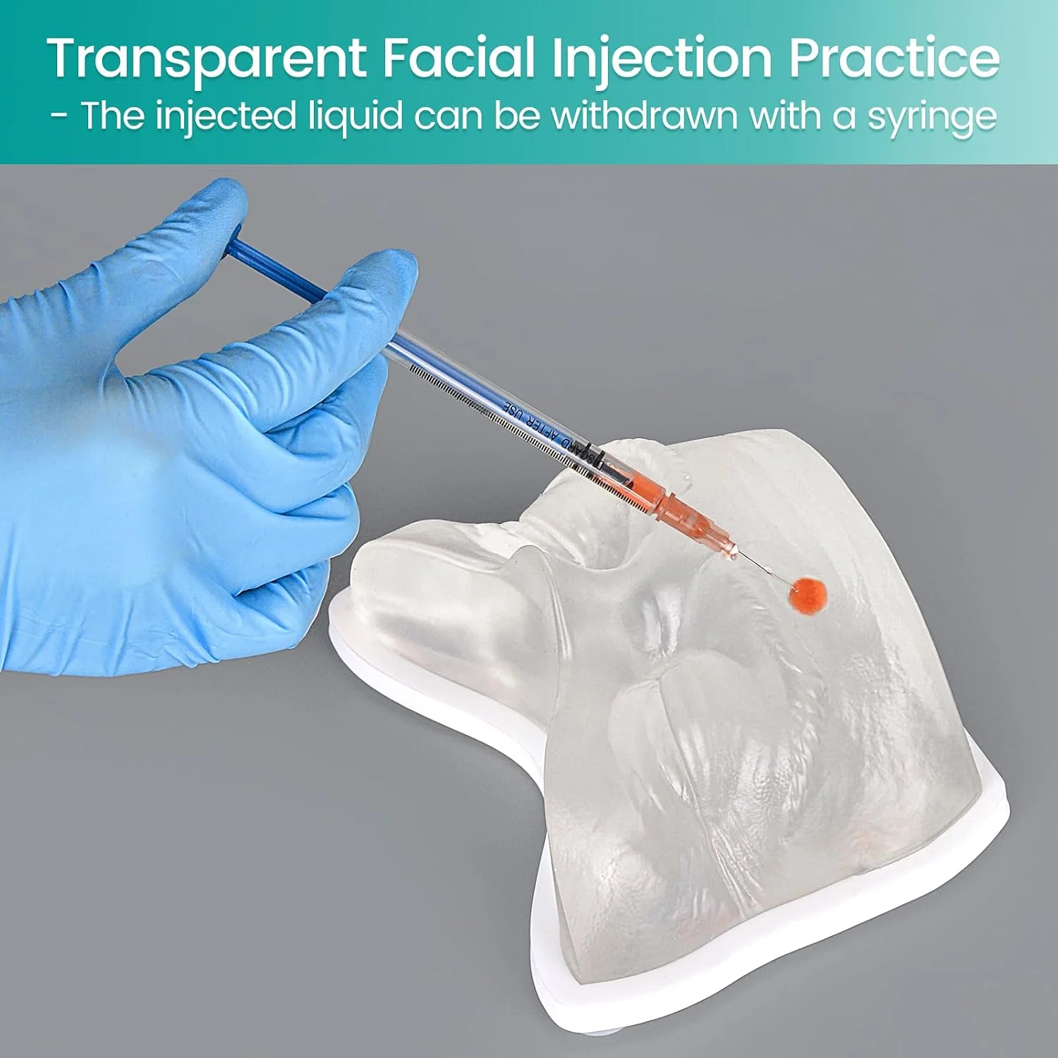 Eye Injection Training Mannequin For Injection & Filler Practice – Skin Simulation Face for Teaching, Training, Cosmetic