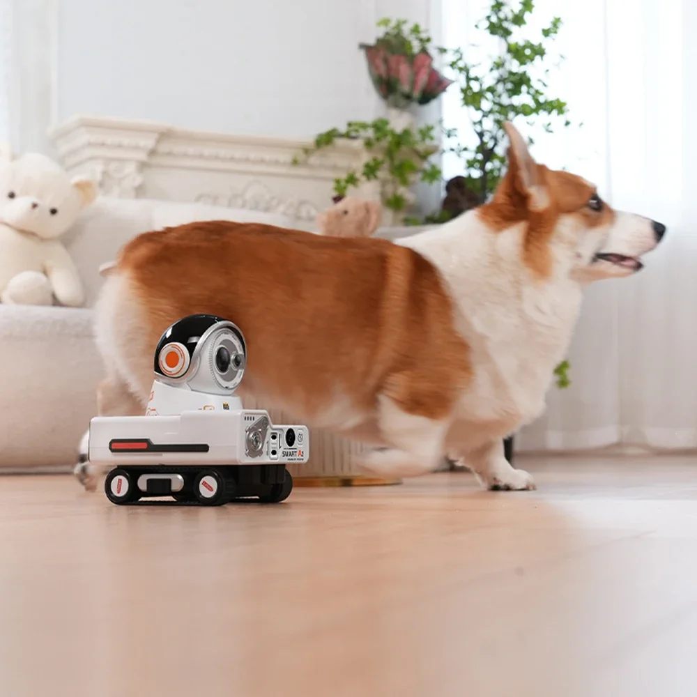 

cat dog pet camera home wireless auto track 350 ptz rotating pet camera robot with app 24ghz for pets photography vlogging